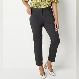 Liz Claiborne Emma Mid Rise Straight Fit Ankle Pa